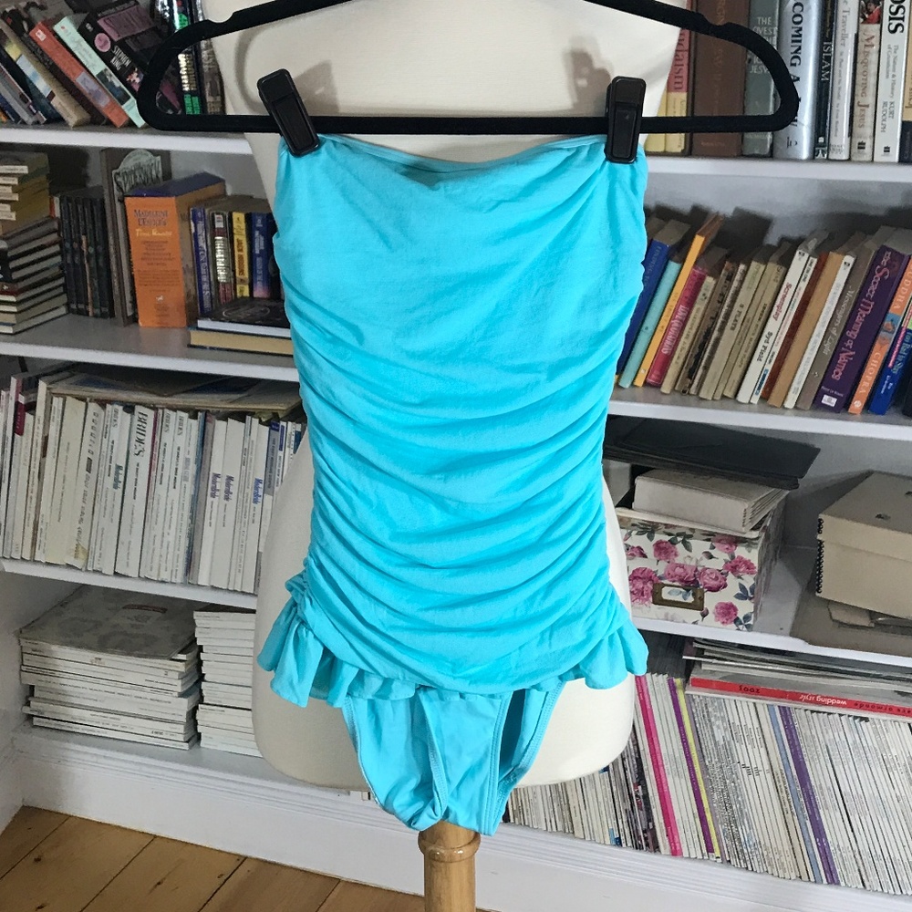 Juicy Couture Beach Royalty Ruched Strapless Swim